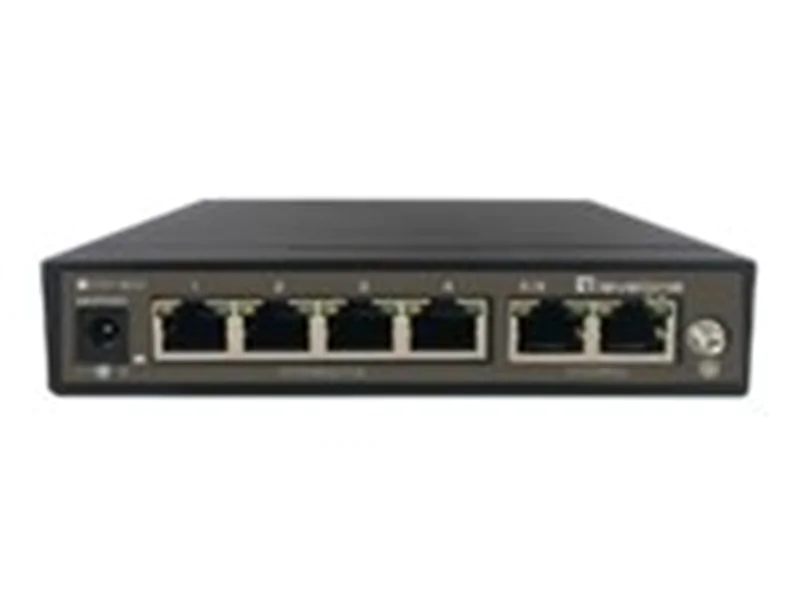 LevelOne FEP-0631 - Switch - unmanaged - 4 x 10/100 (PoE) + 2 x 10/100 (Uplink) - Desktop - PoE (60 W)