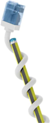 Goobay Ultraflexibles CAT 6A Patchkabel slim U/UTP weiß - extrakurze Stecker reiner
