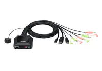 ATEN CS52DP - KVM-/Audio-/USB-Switch - 2 x KVM/Audio/USB - 1 lokaler Benutzer - Desktop
