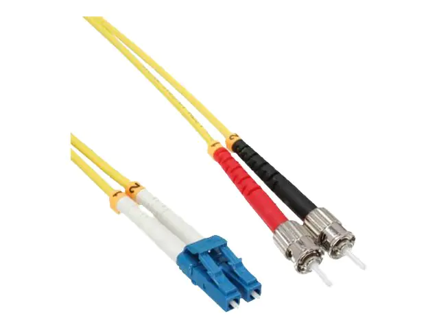 InLine - Patch-Kabel - ST Einzelmodus (M) zu LC Single-Modus (M) - 10 m - Glasfaser - Duplex - 9/125 Mikrometer - OS2 - halogenfrei
