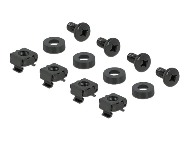 Delock Rackpaneel (vertikal) - mit Lüftungsschlitzen - Schwarz - 1U - 48.3 cm (19")