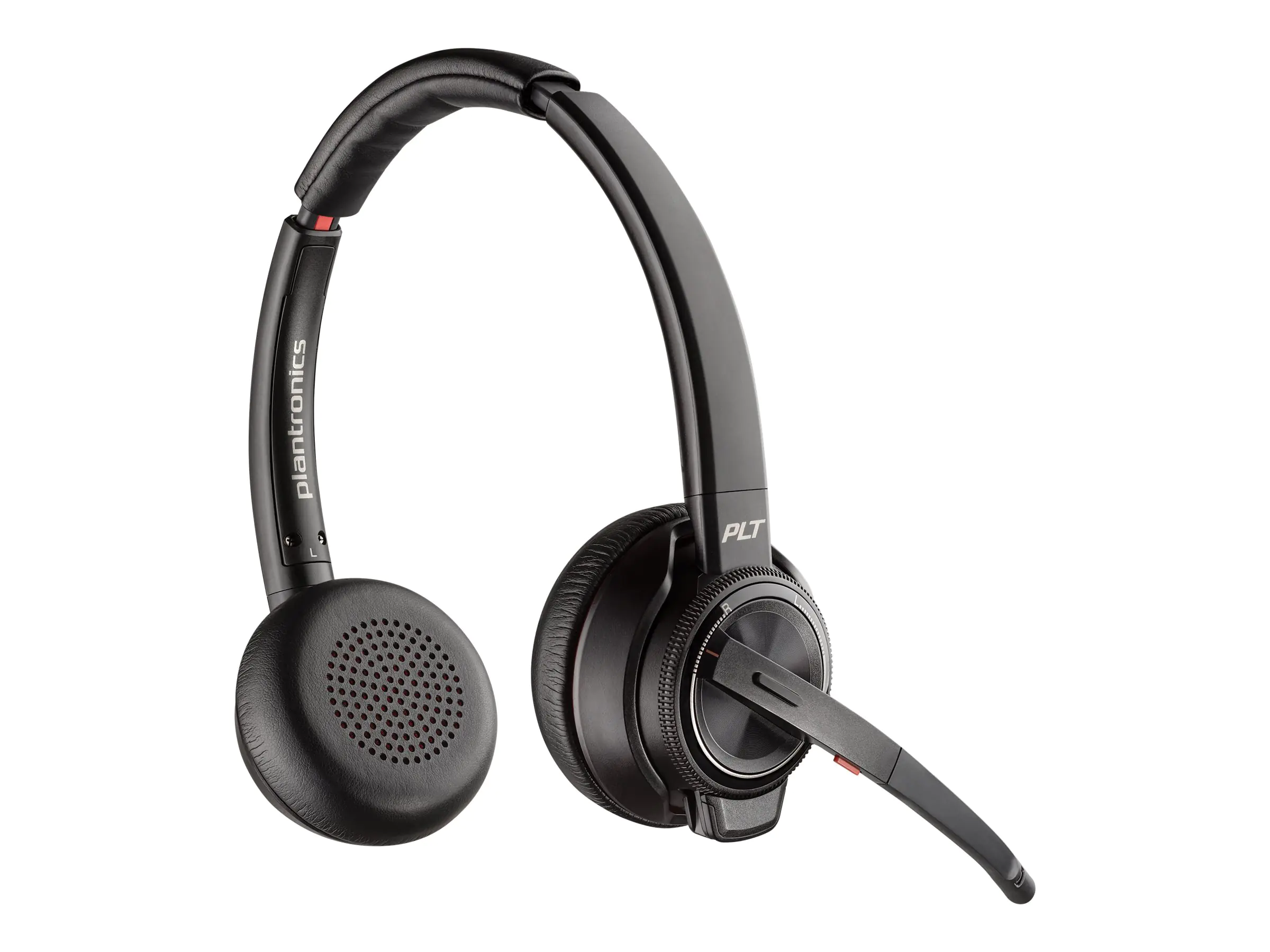 Poly Savi 8220 - Savi 8200 series - Headset - On-Ear - DECT / Bluetooth - kabellos - Adapter USB-A via Bluetooth - Schwarz - UC-zertifiziert, Zertifiziert für Microsoft Teams