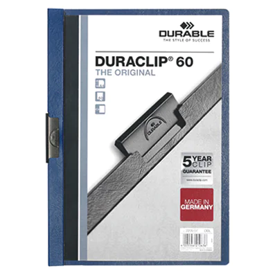 DURABLE Klemmmappe DURACLIP 60 220907 DIN A4 Hartfolie dunkelblau