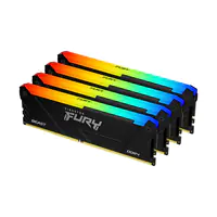 Kingston FURY Beast RGB - DDR4 - Kit - 64 GB: 4 x 16 GB - DIMM 288-PIN - 1600 MHz / PC4-25600 - CL16 - 1.35 V - ungepuffert - non-ECC - Schwarz