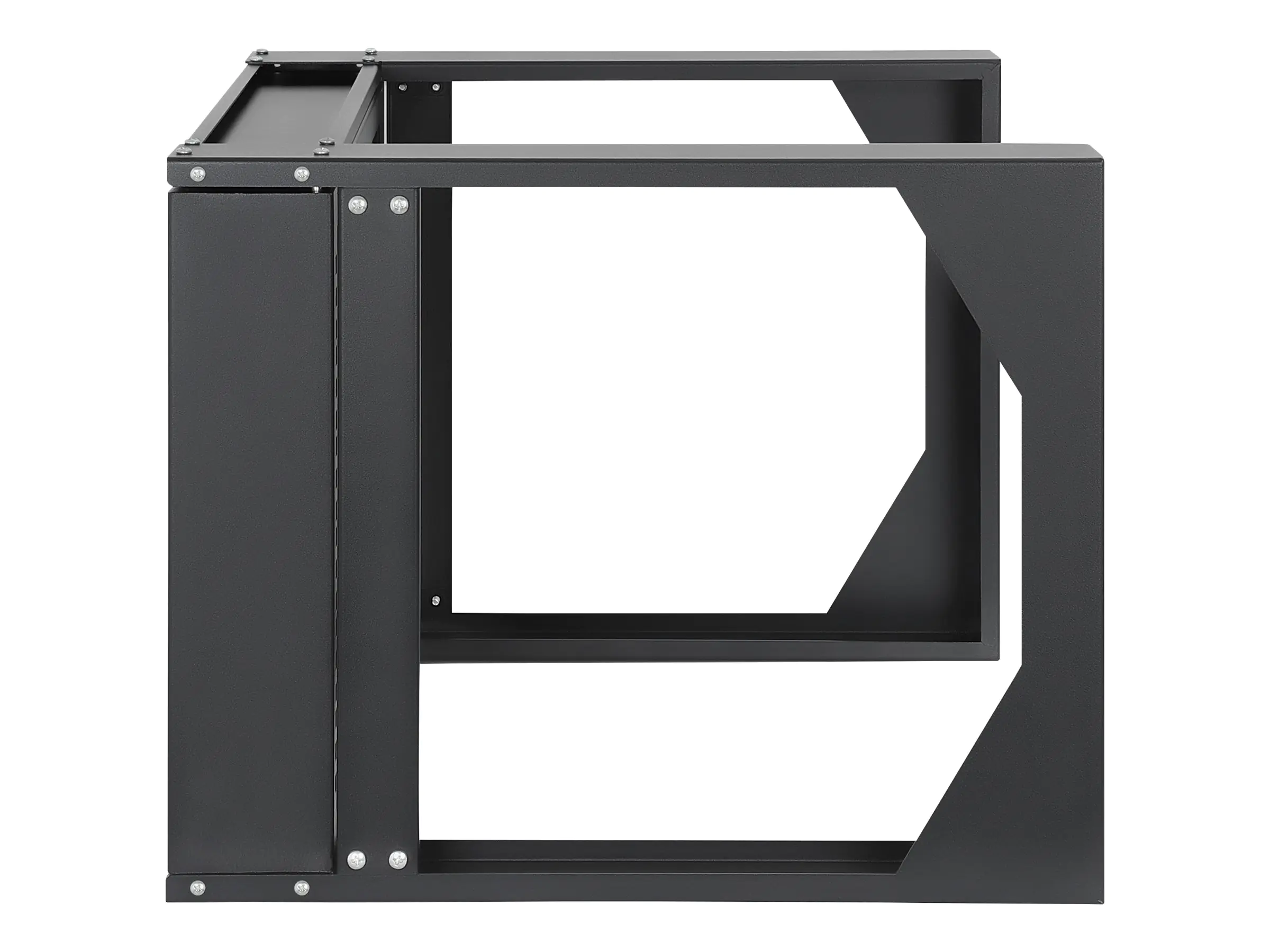 Intellinet Schrank offener Rahmen - 2 Pfosten - geeignet für Wandmontage - Schwarz, RAL 9004 - 6U - 48.3 cm (19") 716178