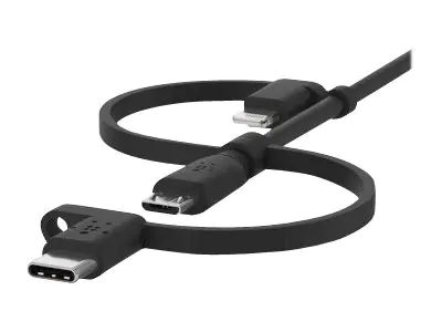 Belkin BOOST CHARGE Universal - USB-Kabel - USB männlich zu Micro-USB Typ B, Lightning, 24 pin USB-C männlich - 1 m
