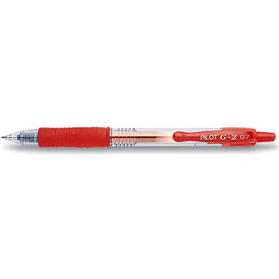 PILOT PEN Pilot BL-G2-7, Rot, Rot, Transparent, 0,4 mm 2605002