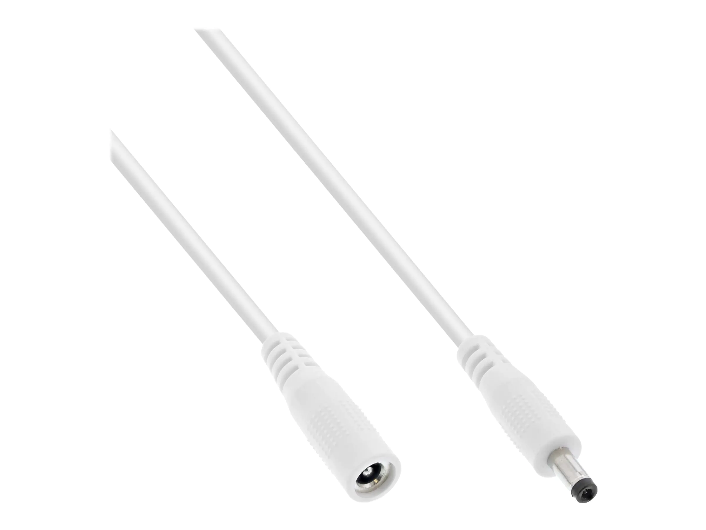 InLine - Spannungsversorgungs-Verlängerungskabel - Gleichstromstecker 4,0 x 1,7 mm (M) zu Gleichstromstecker 4,0 x 1,7 mm (W) - 50 cm - weiß