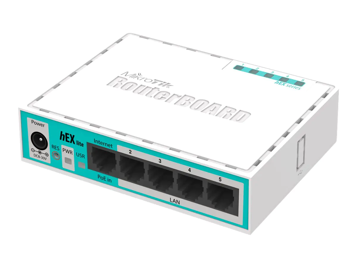 MikroTik RouterBOARD hEX lite RB750r2 - Router 4-Port-Switch -
