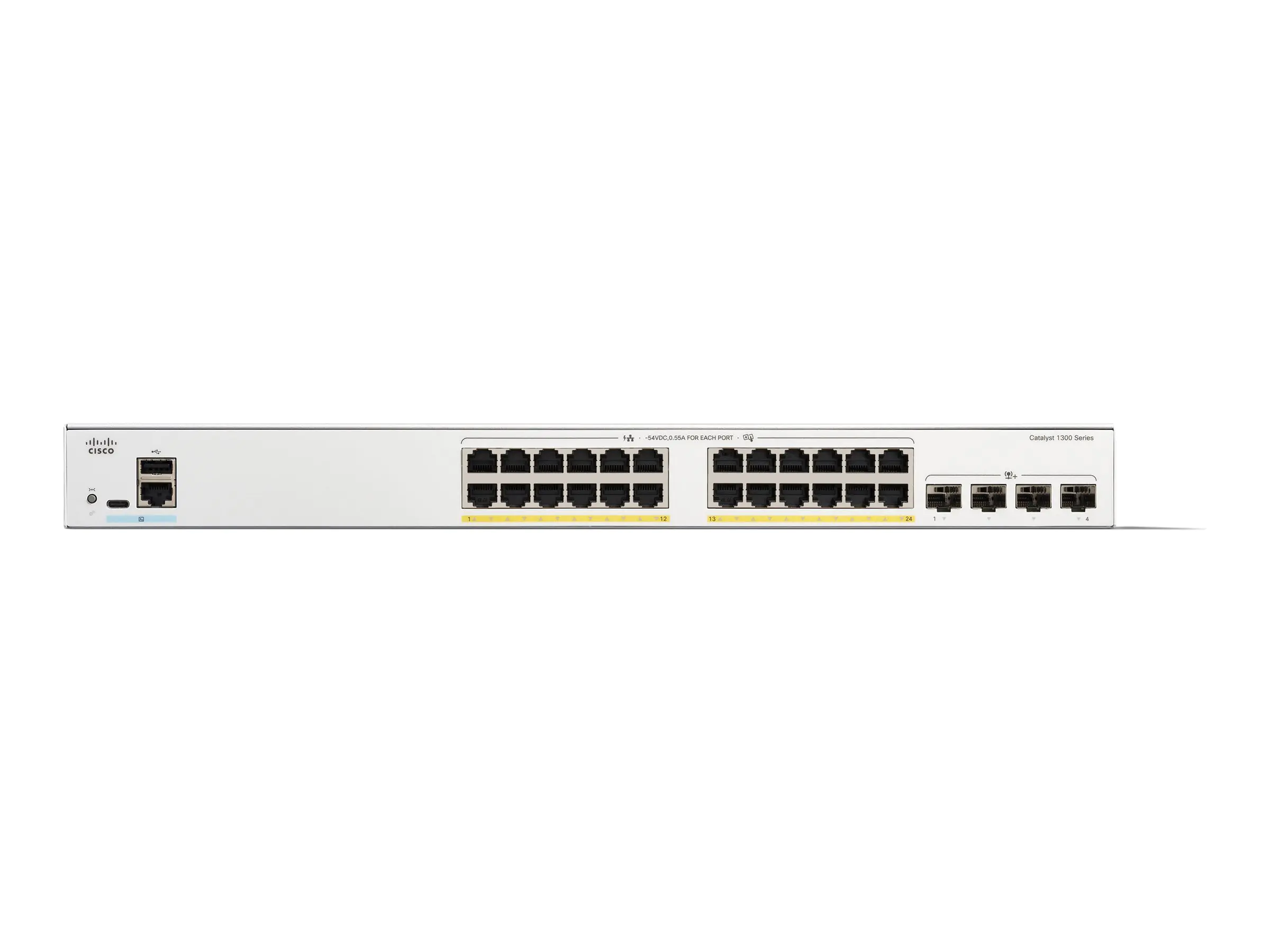 Cisco Catalyst 1300-24P-4X - Switch - L3 - managed - 24 x 10/100/1000 (PoE+)