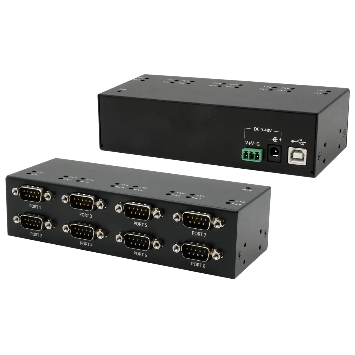 Exsys EX-13078HM USB 2.0 zu 8 x Seriell RS-232 FTDI Chip-Set Metallgehäuse - Kabel-/Adapterset