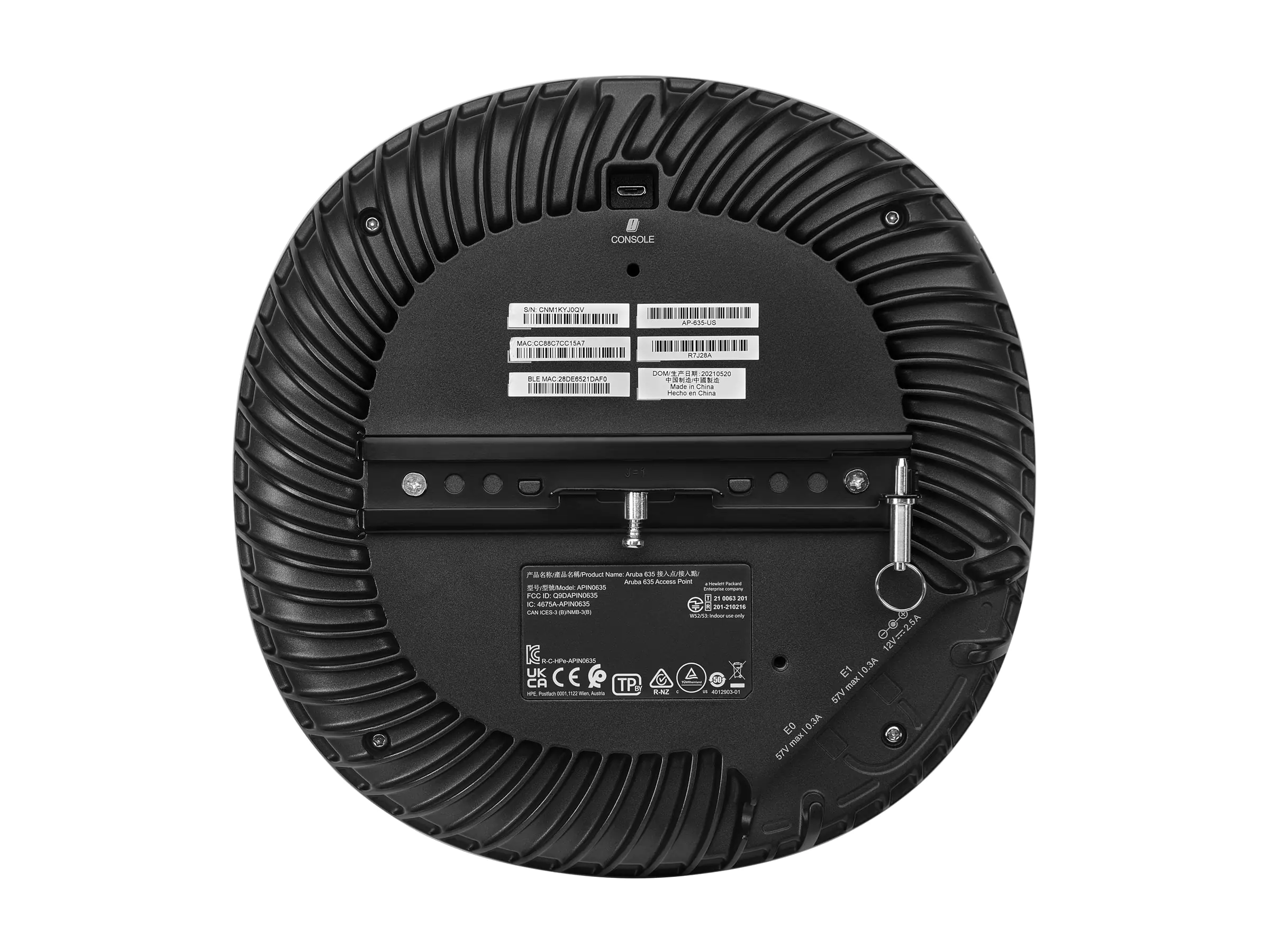 HPE Aruba Networking AP-635 (RW) - Campus - Accesspoint - Wi-Fi 6 - Wi-Fi 6E, Bluetooth, ZigBe
