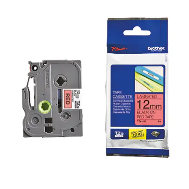 Brother TZe-431 - Schwarz auf rot - Rolle (1,2 cm x 8 m) 1 Kassette(n) laminiertes Band - für Brother PT-D210, D600, H110, P750, P950; P-Touch Cube PT-P300; P-Touch Cube Pro PT-P910