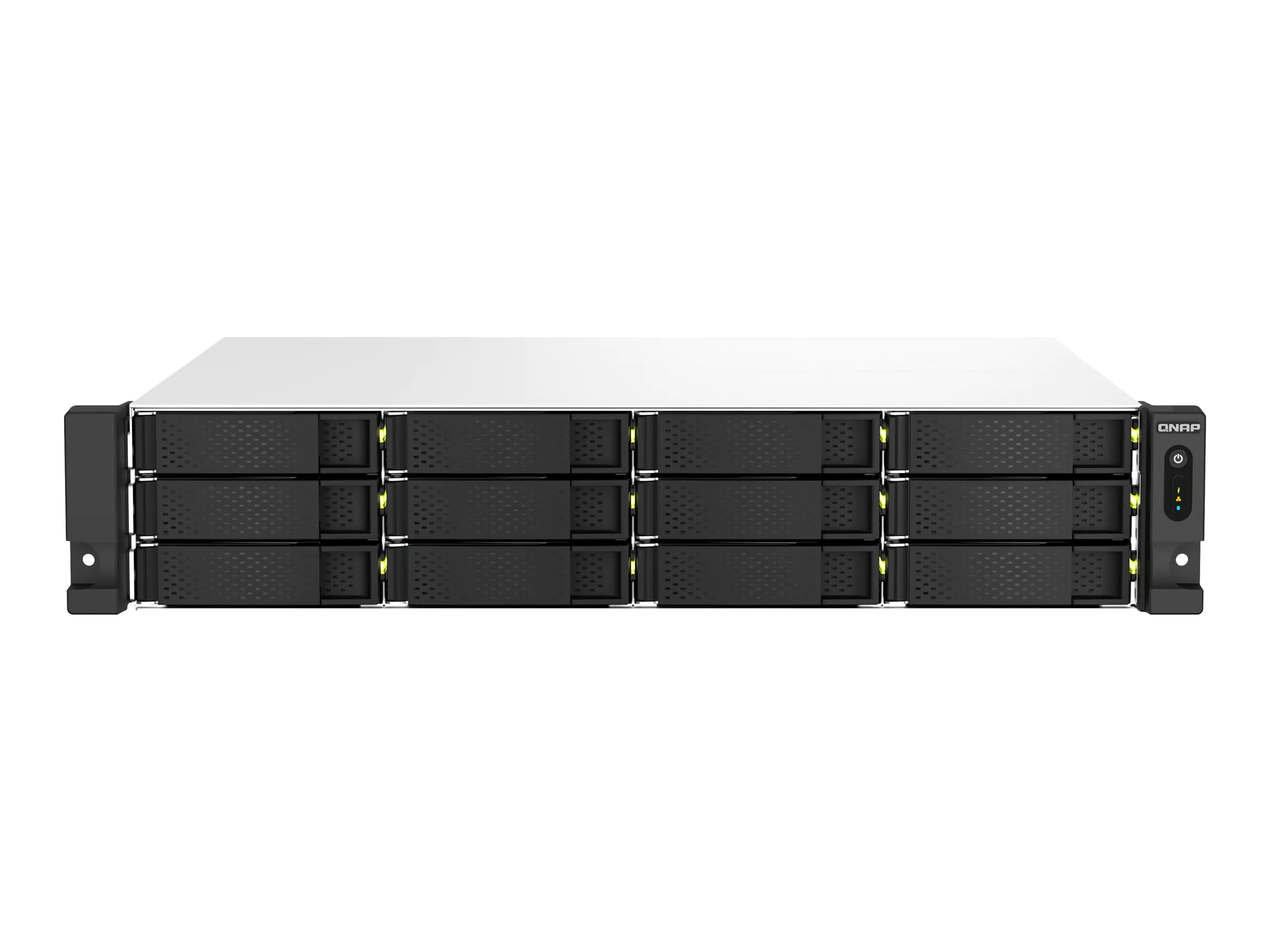 QNAP TS-1264U-RP - NAS-Server - 12 Schächte - Rack - einbaufähig - SATA 6Gb/s - RAID RAID 0, 1, 5, 6, 10, JBOD, 50, 60 - RAM 8 GB - 2.5 Gigabit Ethernet - iSCSI Support - 2U