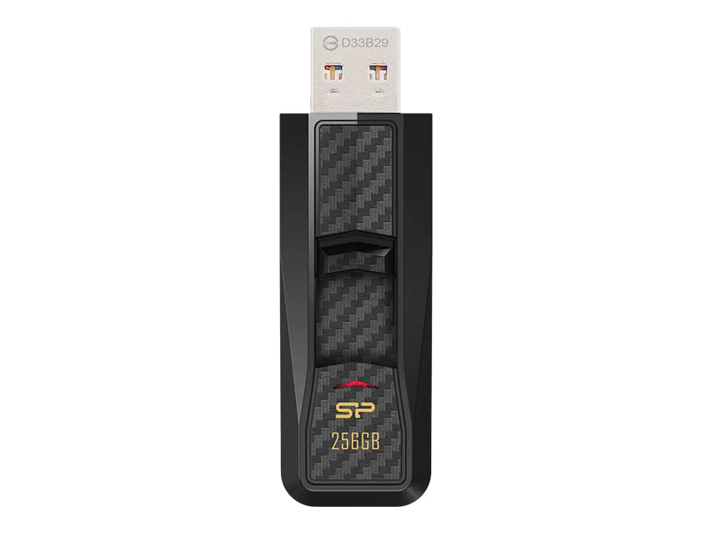 SILICON POWER Blaze B50 - USB-Flash-Laufwerk - 256 GB - USB 3.1 Gen 1 - Kohlefaser schwarz