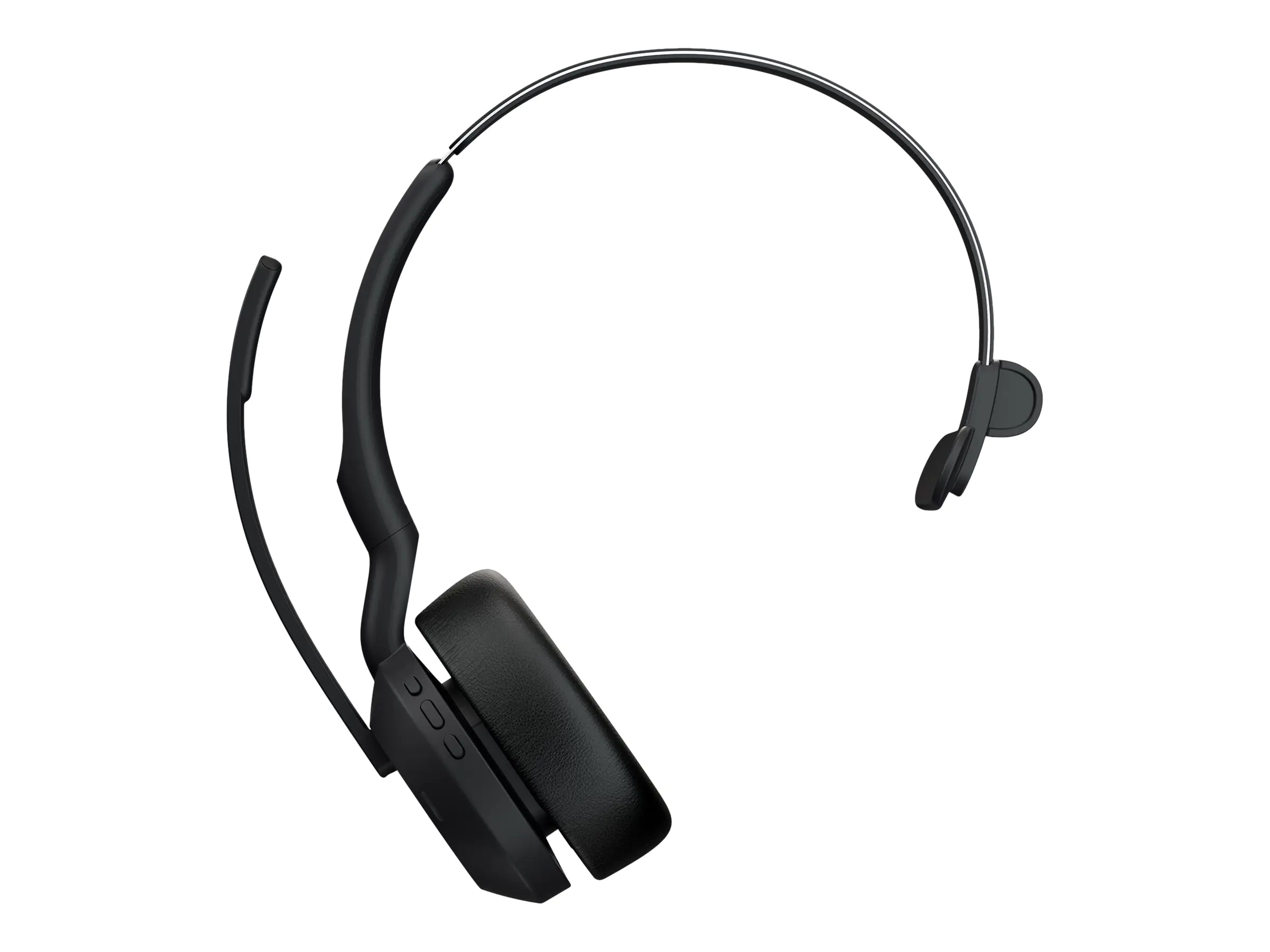 Jabra Evolve2 55 MS Mono - Headset - On-Ear - Bluetooth - kabellos - aktive Rauschunterdrückung - USB-C - Schwarz - Zertifiziert für Microsoft Teams