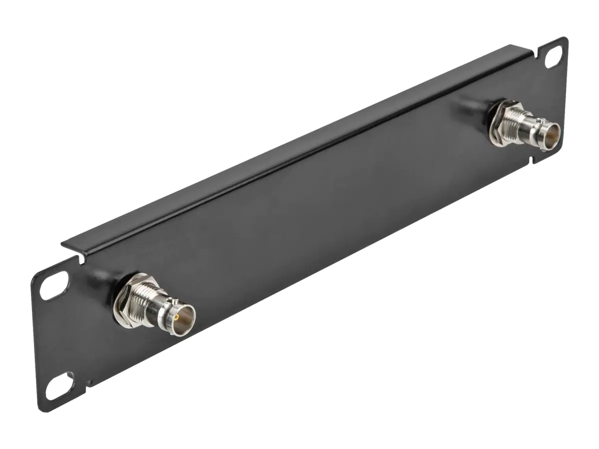 Delock Patch Panel - Schrankmontage - BNC X 2 - Schwarz - 1U - 25.4 cm (10")