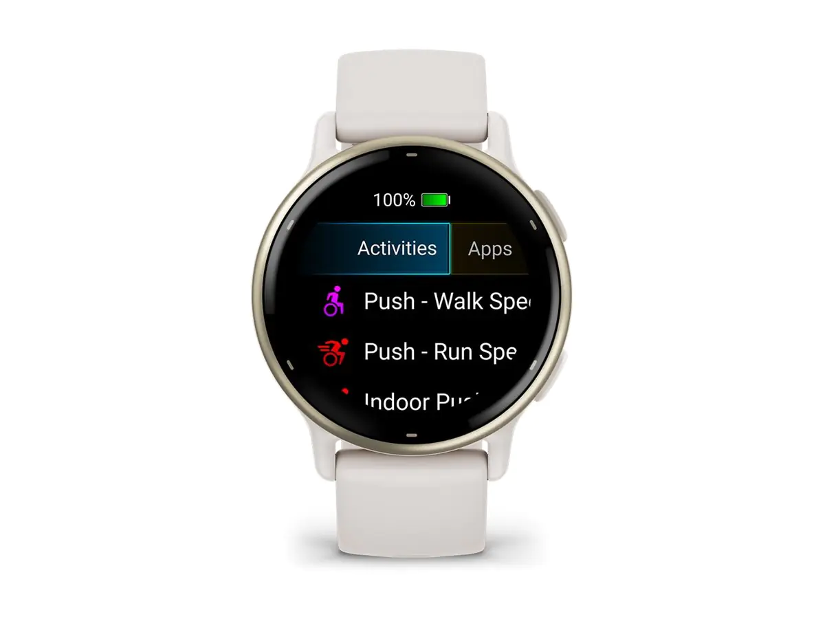 Garmin vívoactive 5 - Ivory - intelligente Uhr mit Band - Silikon - Handgelenkgröße: 125-190 mm - Anzeige 3.04 cm (1.2") 010-02862-11
