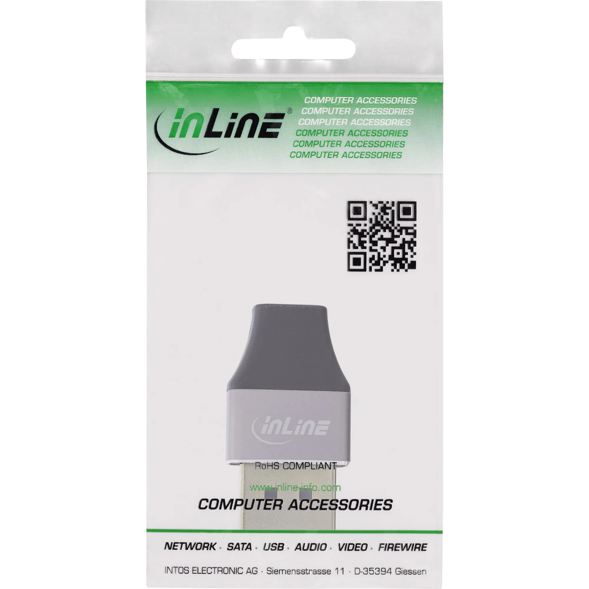 InLine DisplayPort 1.4 Adapter DP Stecker Mini Buchse 8K UHD 17291B - Adapter