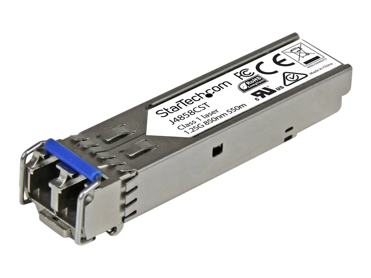 StarTech.com Startech Gigabit LWL SFP Transceiver Modul - HP J4858C kompatibel - MM LC mit DDM - 550m - 1000Base-SX - SFP (Mini-GBIC)- J4858CST