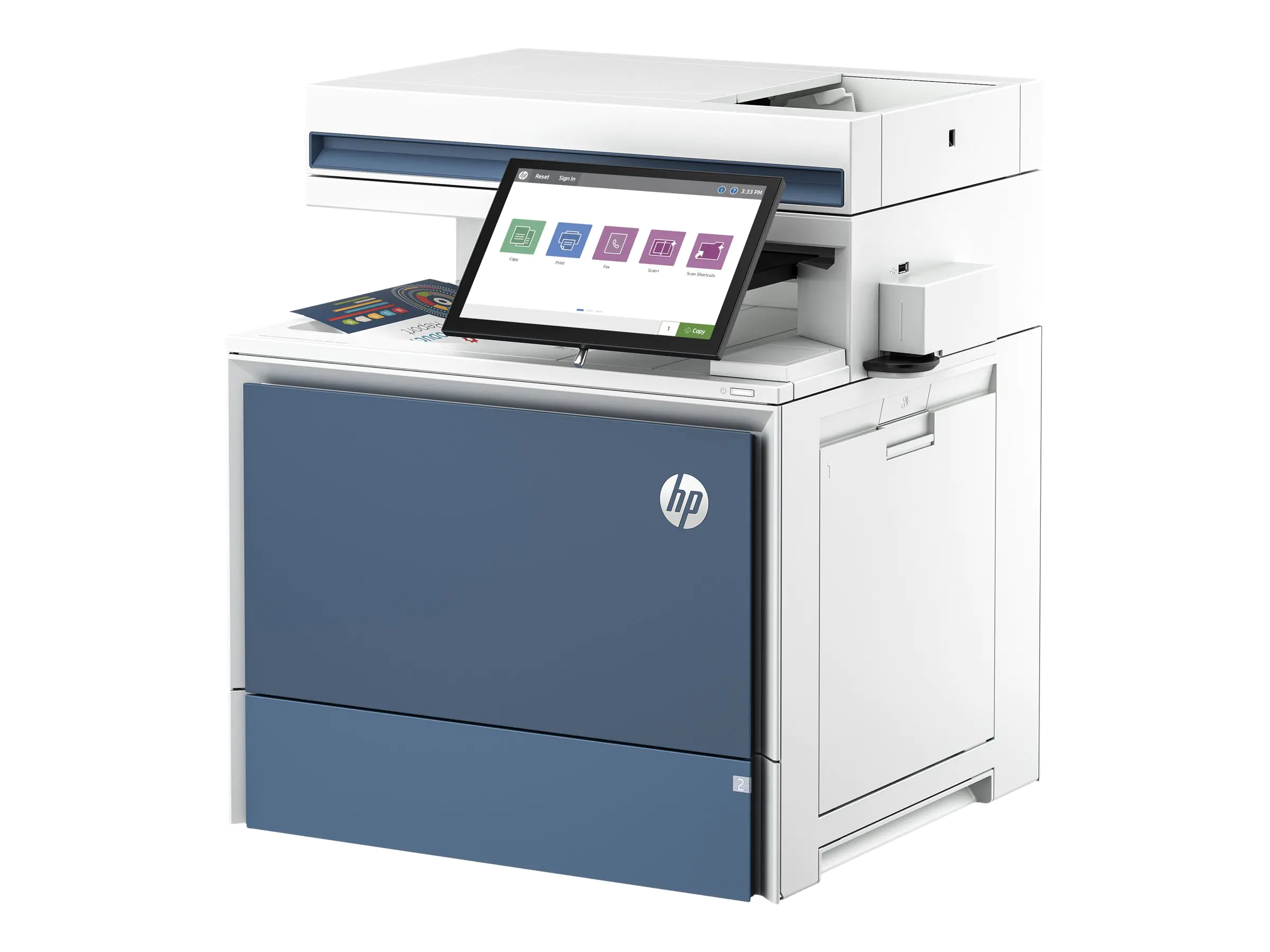 HP LaserJet Enterprise Flow MFP 5800zf - Multifunktionsdrucker - Farbe - Laser - Legal (216 x 356 mm) (Original) - A4/Legal (Medien) - bis zu 43 Seiten/Min. (Kopieren) - bis zu 43 Seiten/Min. (Drucken) - 650 Blatt - 33.6 Kbps - Gigabit LAN, USB 2.0-Host,