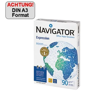 Navigator Multifunktionspapier Expression DIN A3 90g/m² hochweiß 500 Bl./Pack.