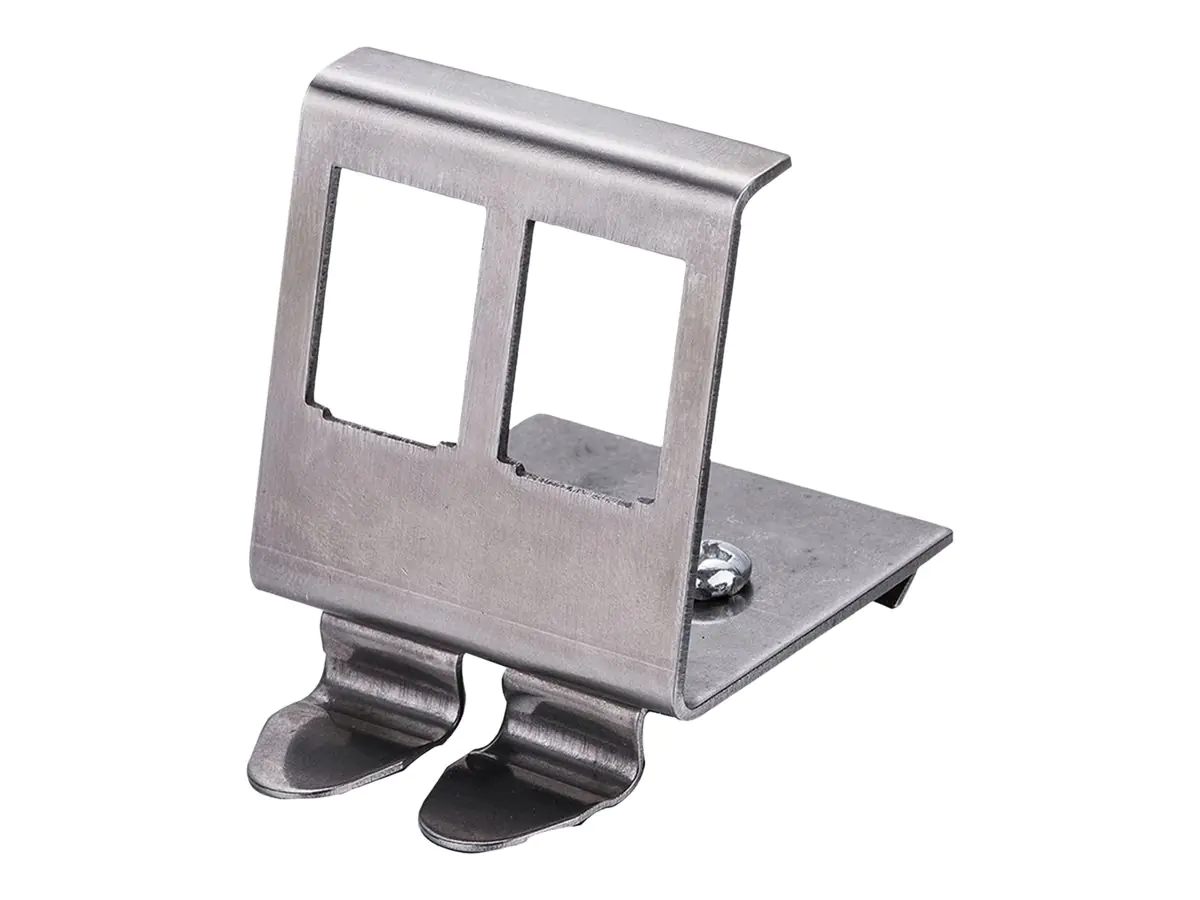 Roline - Keystone Jack-DIN-Adapter für Schienenmontage - Silber - 2 Ports