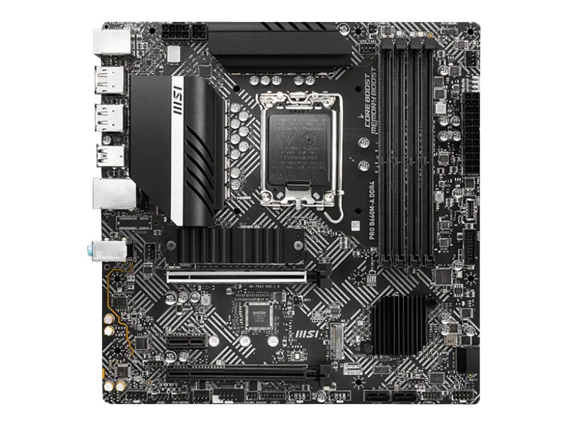 MSI PRO B660M-A DDR4 - Motherboard - micro ATX - LGA1700-Sockel - B660 Chipsatz - USB-C Gen1, USB 3.2 Gen 1, USB 3.2 Gen 2 - 2.5 Gigabit LAN - Onboard-Grafik (CPU erforderlich) - HD Audio (8-Kanal)