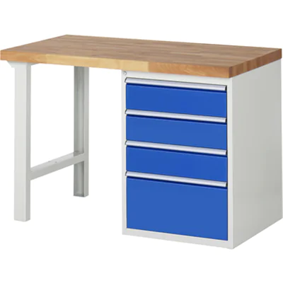 RAU Werkbank 7000 1.250 x 890 x 700 mm (B x H x T) enzianblau lichtgrau