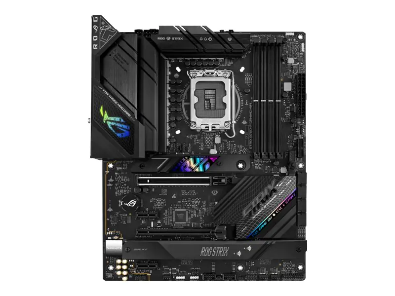 ASUS ROG STRIX B760-F GAMING WIFI - Motherboard - ATX - LGA1700-Sockel - B760 Chipsatz - USB-C 3.2 Gen 2x2, USB 3.2 Gen 2, USB 3.2 Gen 1, USB4 - 2.5 Gigabit LAN, Wi-Fi, Bluetooth - Onboard-Grafik (CPU erforderlich) - HD Audio (8-Kanal)