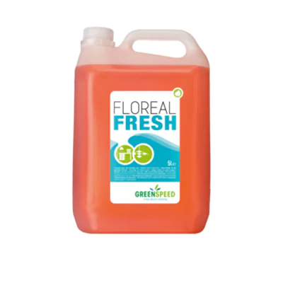 GREENSPEED Allzweckreiniger Floreal Fresh Oberflächen Blumen biologisch abbaubar 8 Kanister 50 % Kunststoff, recycelt, 50 % Polyethylen recycelbar 5l