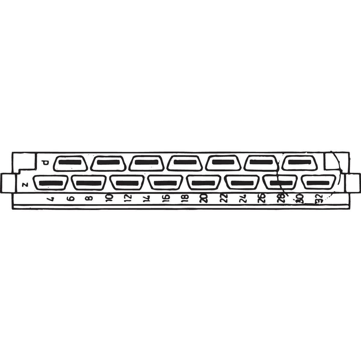 SCHROFF Steckverbinder H 15 F - FEDERLEISTE H15F (69001733)