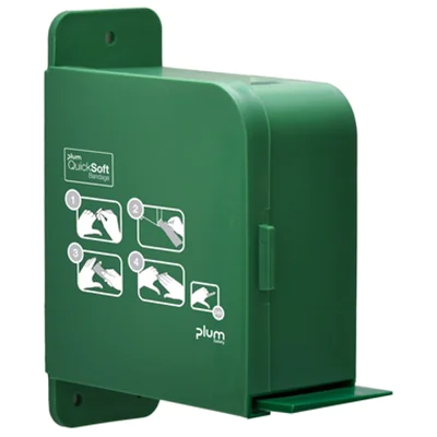 PLUM Bandagenspender QuickSoft 5,9 x 17 x 12,9 cm (B x H x T) nicht gefüllt Kunststoff grün