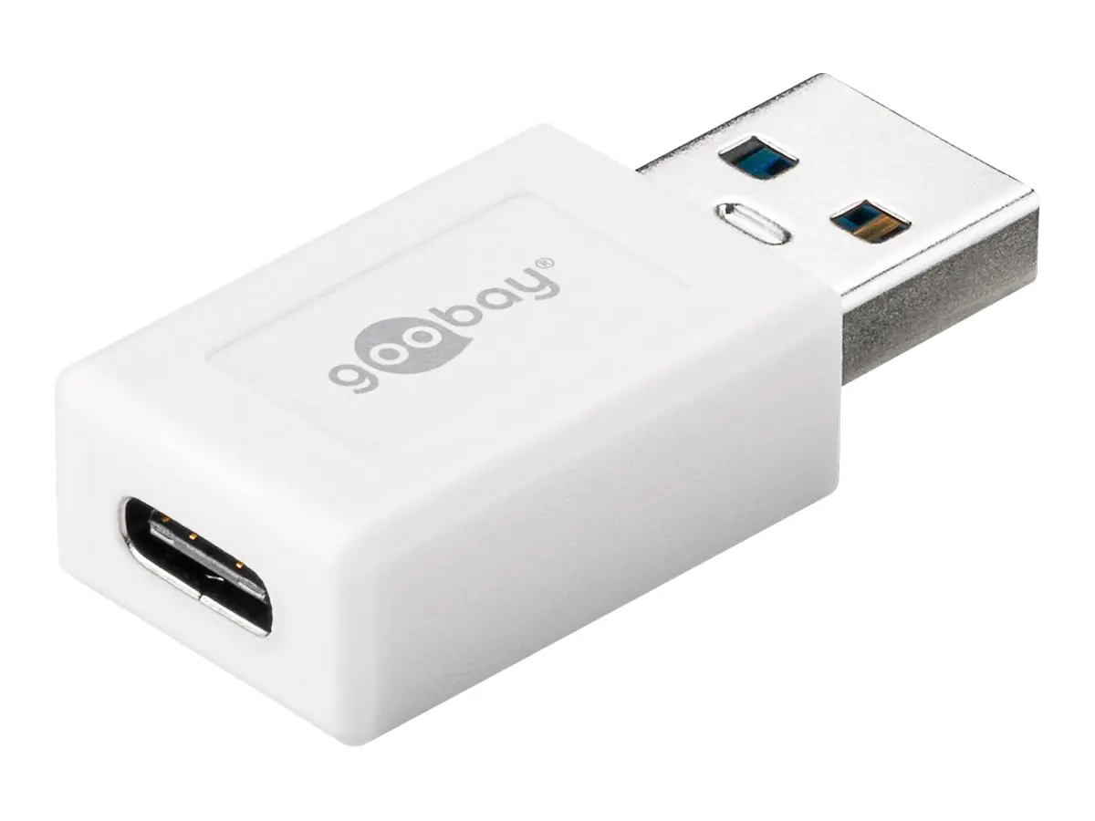 goobay - USB-Adapter - USB Typ A (M) zu USB-C (W) - USB 3.0 - weiß