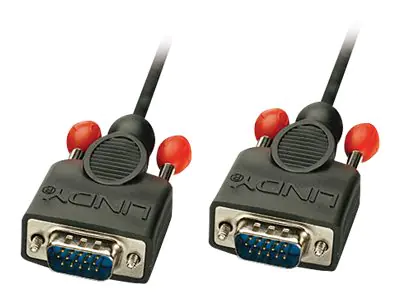 Lindy - VGA-Kabel - HD-15 (VGA) (M) zu HD-15 (VGA) (M) - 3 m - geformt, Daumenschrauben - Schwarz