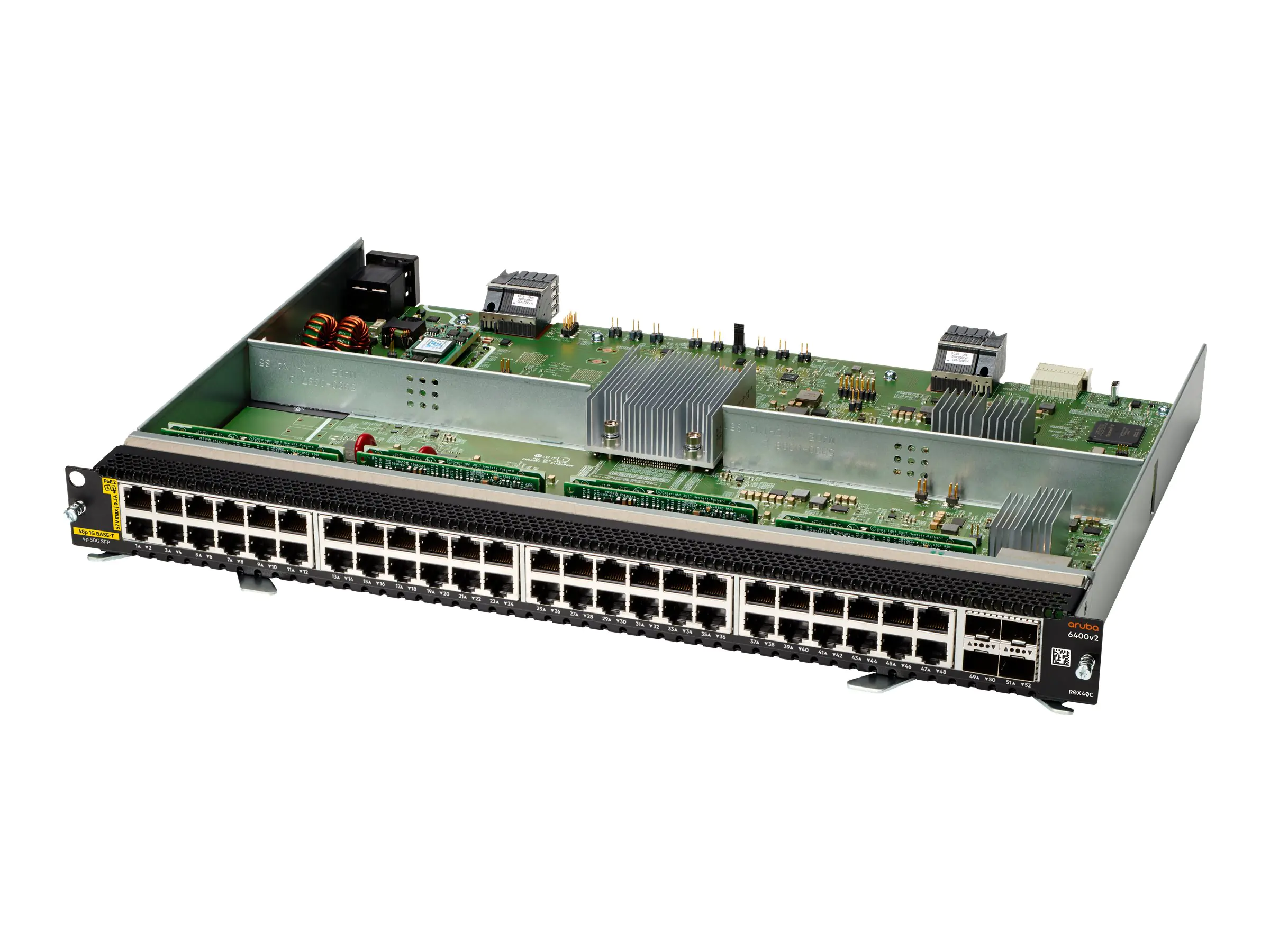HPE Aruba 6400 48-port 1GbE Class 6 PoE and 4 -port SFP56 v2 Module - Switch - L3 - 48 x 10/100
