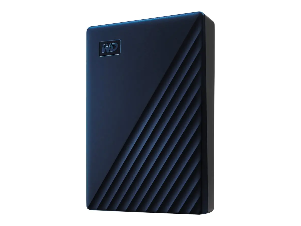 WD My Passport for Mac WDBA2F0050BBL - Festplatte - verschlüsselt - 5 TB - extern (tragbar) - USB 3.2 Gen 1 - 256-Bit-AES - Mitternachtsblau