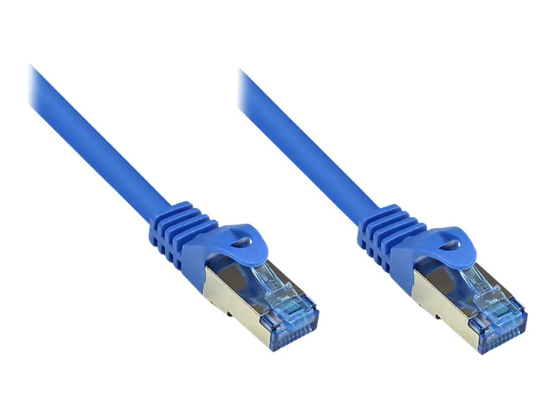 Good Connections RNS - Patch-Kabel - RJ-45 (M) bis RJ-45 (M) - 25 cm - SFTP, PiMF - CAT 6a - geschirmt, halogenfrei, ohne Haken - Blau
