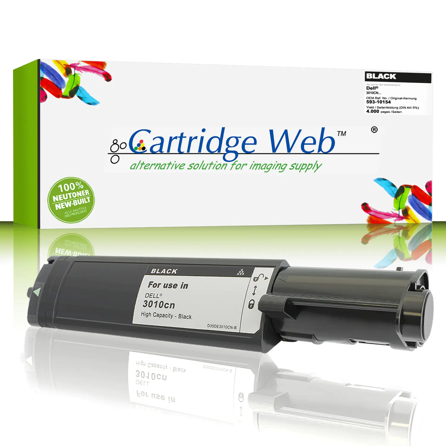 CartridgeWeb Toner kompatibel zu Dell 593-10154 JH565 schwarz 4.000 Seiten Große Füllmenge 1