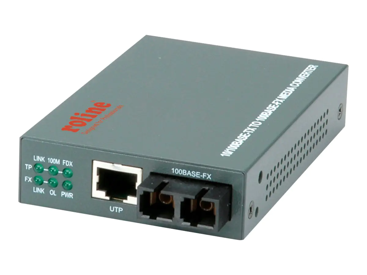 Roline RC-100FX/SC - Medienkonverter - 100Mb LAN - 10Base-T, 100Base-FX, 100Base-TX - SC multi-mode / RJ-45 - bis zu 2 km