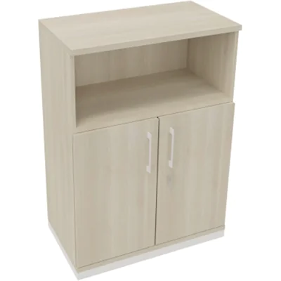 Kombischrank 2OH Tür 1OH Regal B800xT442xH1133mm ws/Akazie