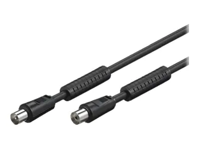Good Connections - Antennenkabel - IEC-Anschluss (W) bis IEC-Anschluss (S) - 2.5 m - doppelt abgeschirmtes Koaxialkabel - Schwarz