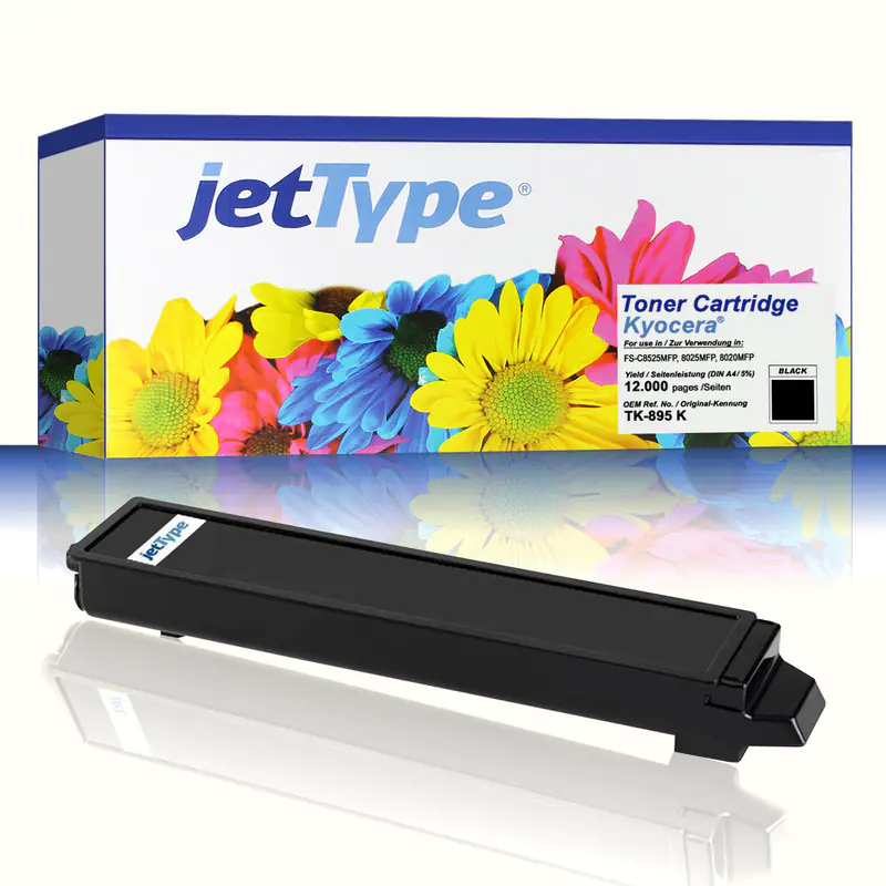 jetType Toner kompatibel zu Kyocera/Mita 1T0T2K00NL TK895K Schwarz 12.000 Seiten 1 Stück