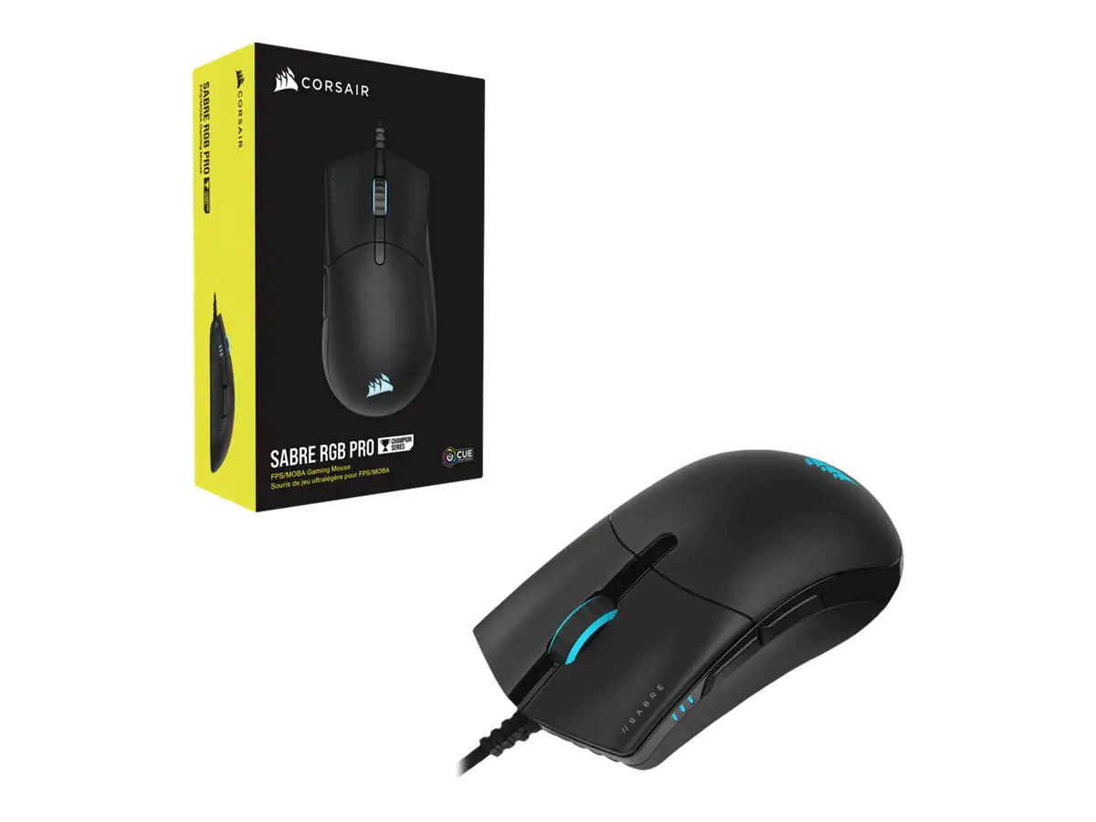 CORSAIR Champion Series Sabre RGB Pro - Maus - optisch - 6 Tasten - kabelgebunden - USB