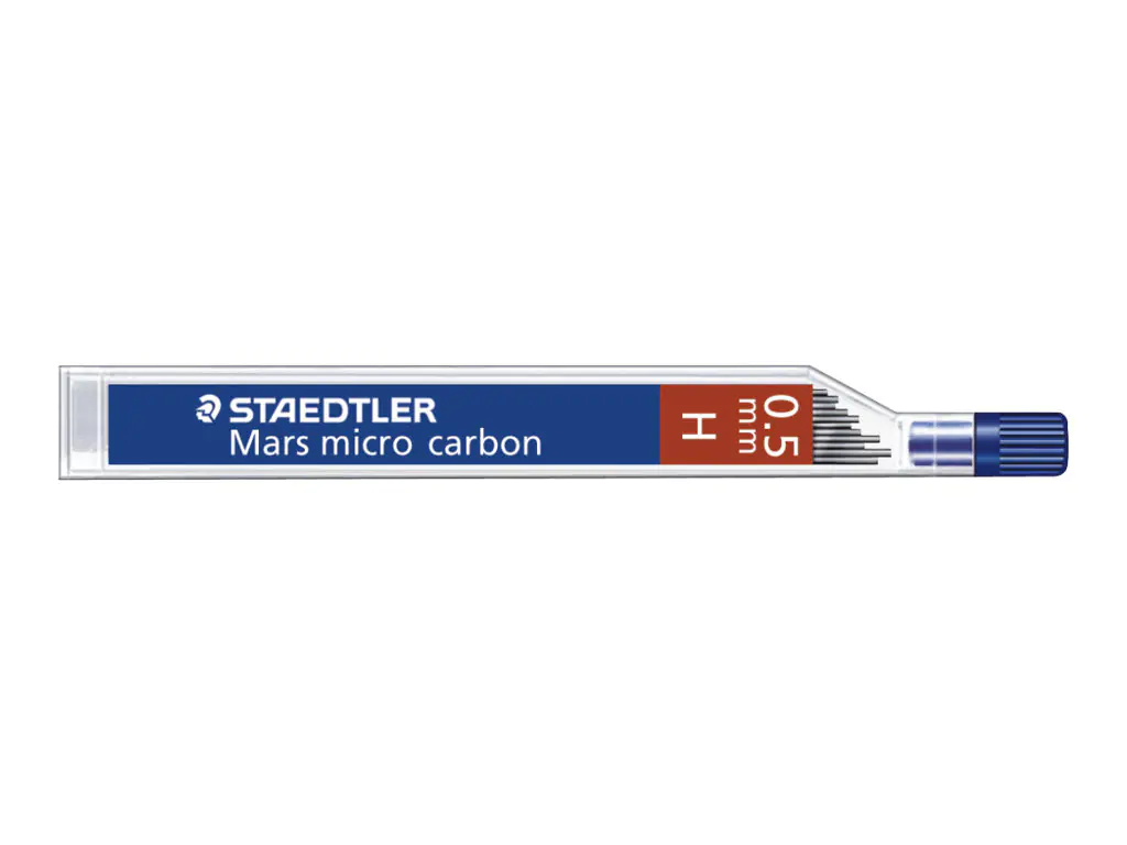 STAEDTLER Mars micro carbon - Bleistiftmine - H - Pechschwarz - 0.5 mm (Packung mit 12) 250 05-H