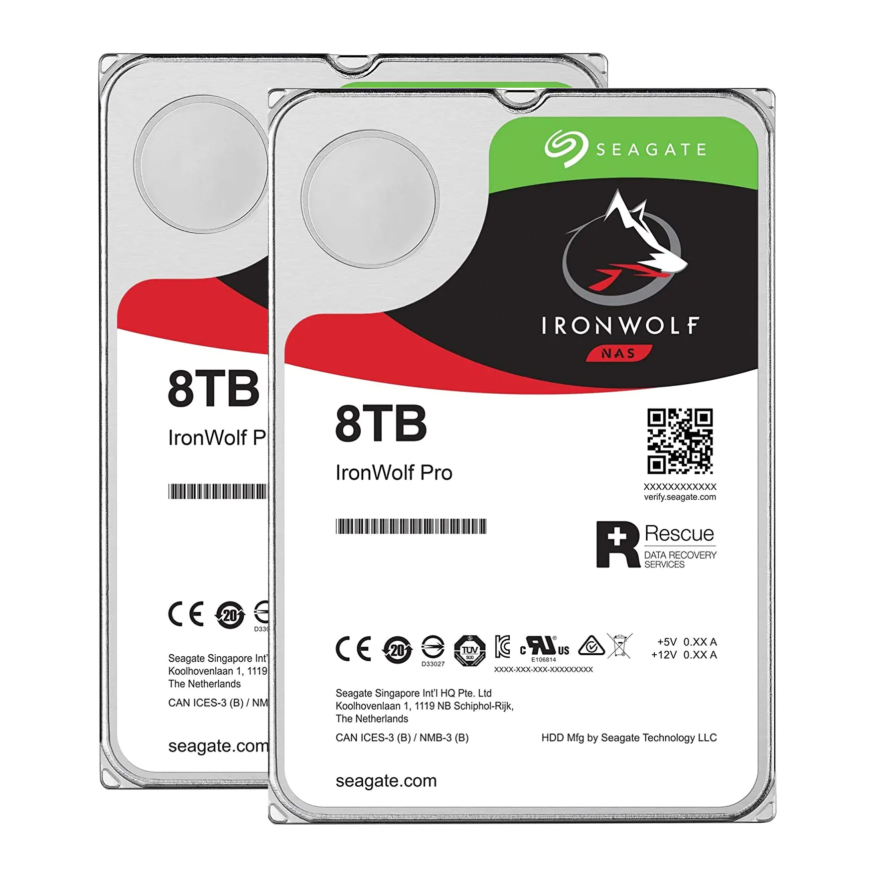 Seagate IronWolf - Festplatte - 8 TB - intern - 3,5" - 7.200 rpm - SATA - 2 Stück ST8000VN004_2ER
