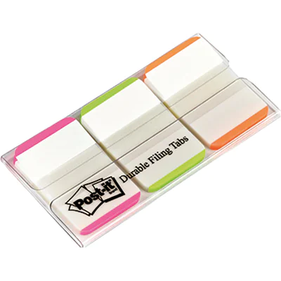 3M 686L-PGO, Leerer Registerindex, Grün, Orange, Pink, Weiß, Pack, 25,4 mm, 38,1 mm