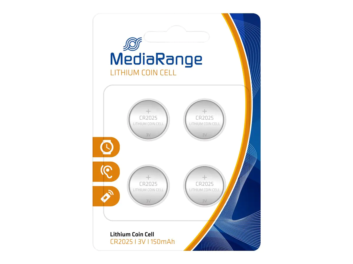 MediaRange - Batterie 4 x CR2025 - Li - 150 mAh