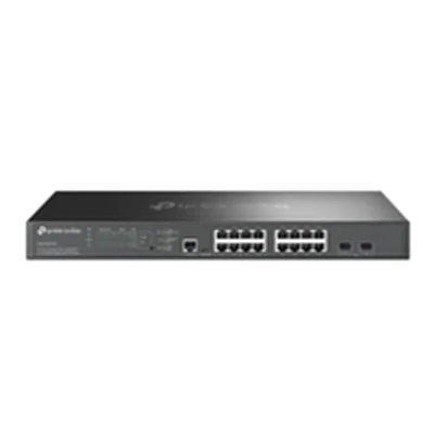 TP-Link Omada SG3218XP-M2 V1.6 - Switch - L2+ - managed - 8 x 2.5GBase-T + 8 x 100/1000/2.5G (PoE+) + 2 x 10 Gb Ethernet SFP+ (Uplink) - an Rack montierbar - PoE+ (240 W)