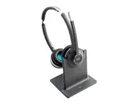 Cisco 562 Wireless Dual - Headset - On-Ear - DECT 6.0 - kabellos - mit Standard Base Station - wiederaufbereitet